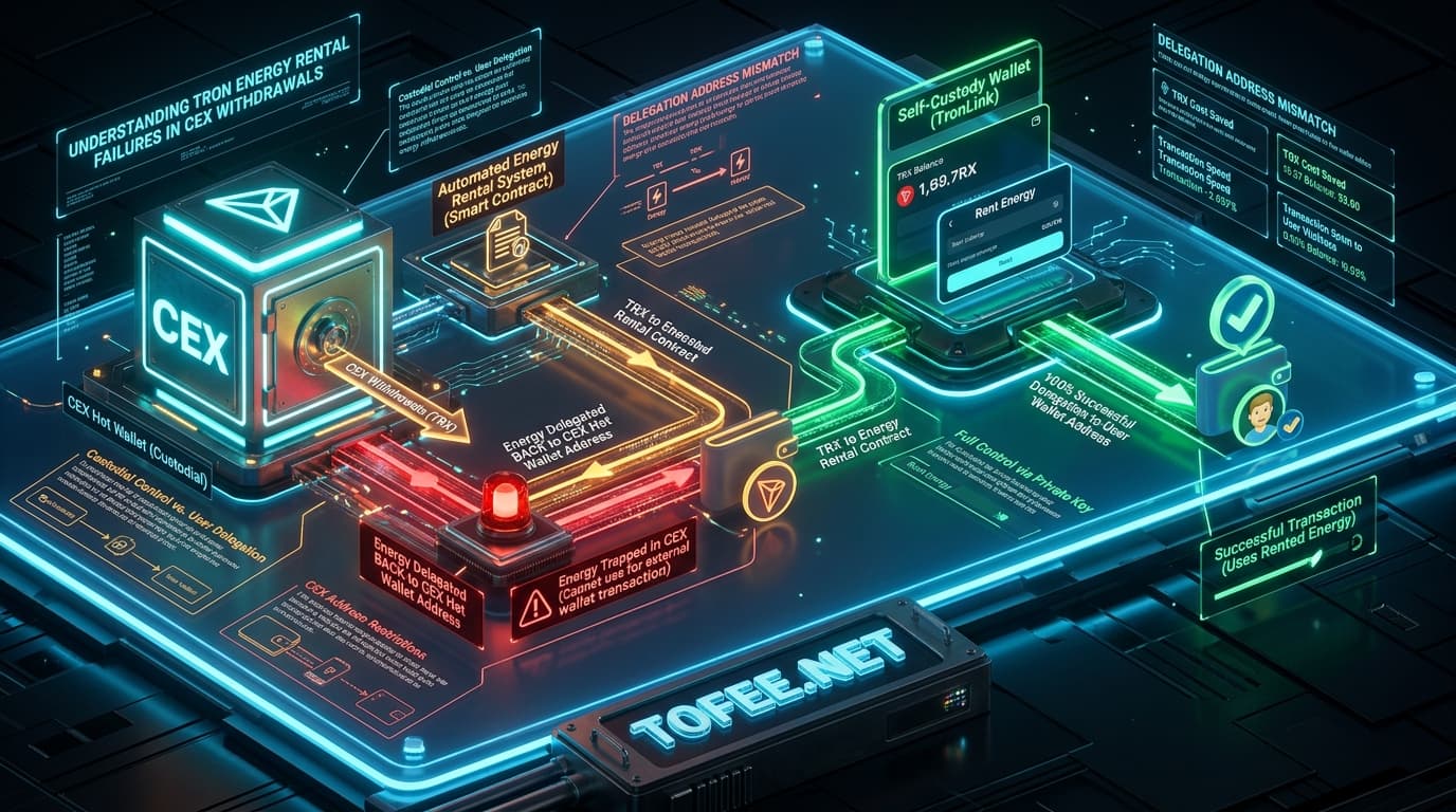 Why Sending TRX From a CEX Withdrawal to a Rental Address Fails